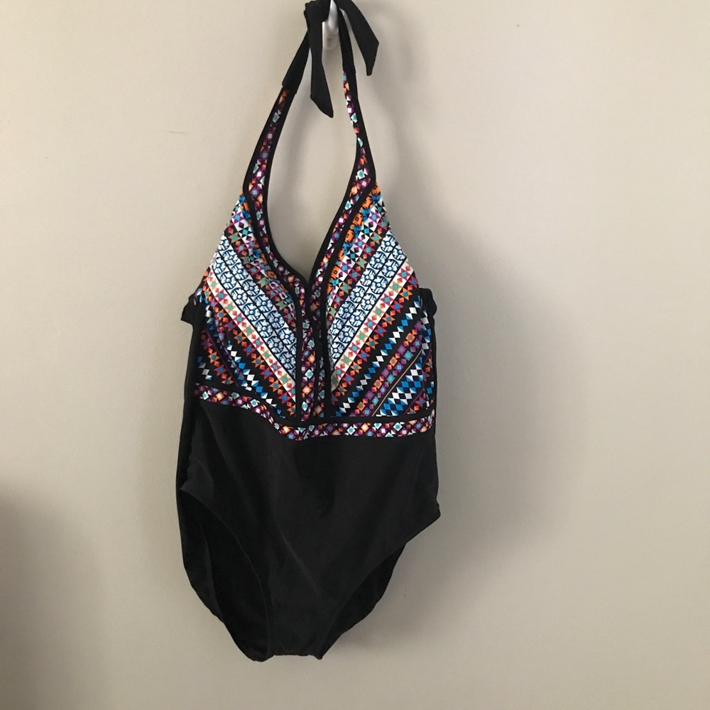 Aqua green monokini plus size